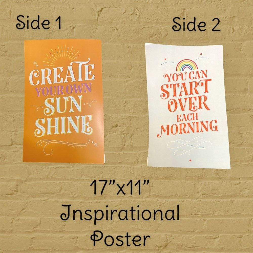 NWOT inspirational 2 sided poster